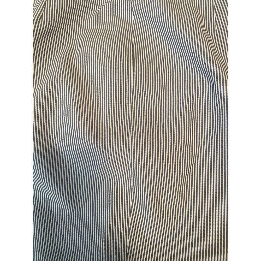 Seersucker Pants by Kasper Lined Set-In Waist Sz. 8 Blue/White Preppy Classic - Picture 10 of 10